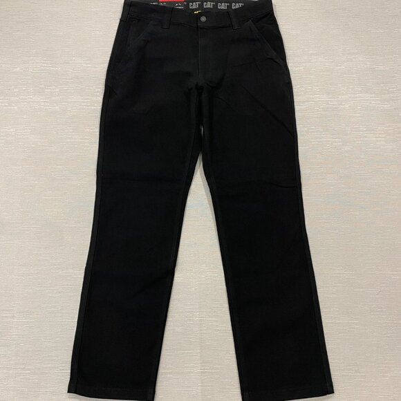 CAT Caterpillar Utility Work Pants Mens 34 x 34 Black Flex Waistband Cell Pocket - Picture 2 of 16